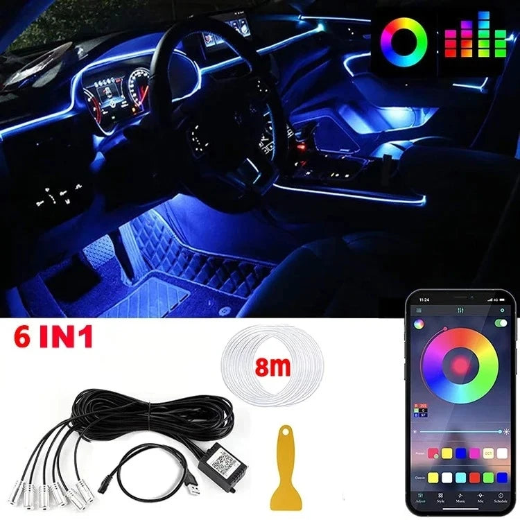 LED Car Interior Ambient Strip Lights