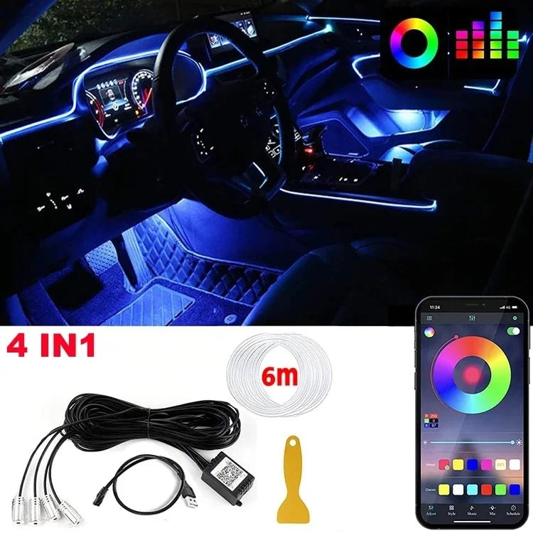 LED Car Interior Ambient Strip Lights