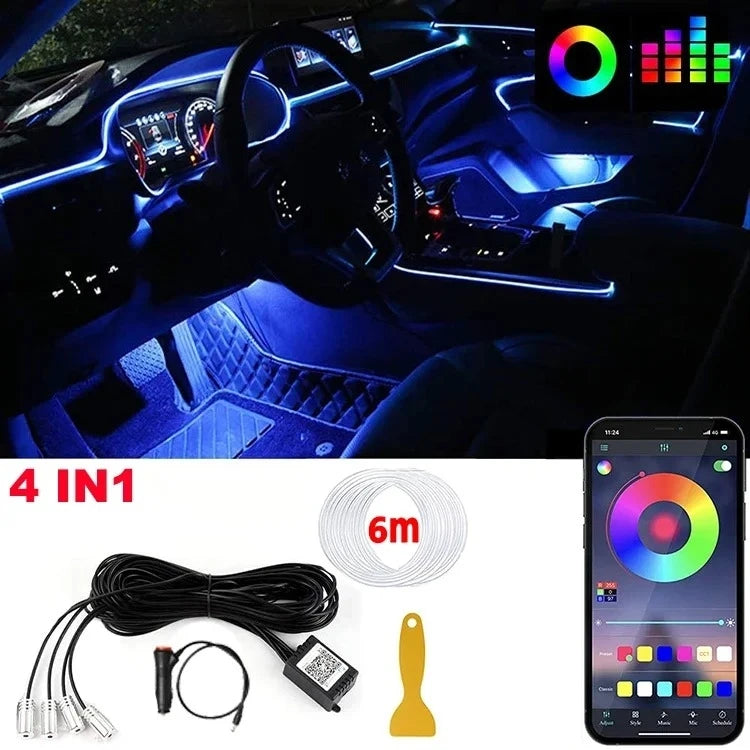 LED Car Interior Ambient Strip Lights