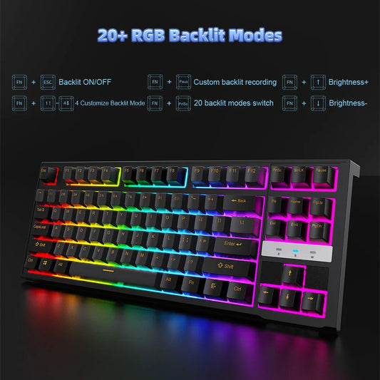 NPET 87 Keys RGB Mechanical Keyboard