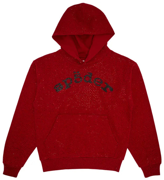 Red Rhinestone Hoodie