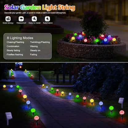 30 LED Solar Bubble Ball Lawn Lights Waterproof