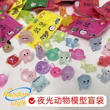 10/20/30/60PCS Glow In The Dark Mini Resin Animals
