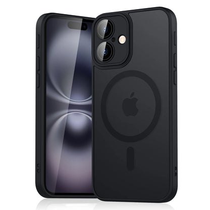 Luxury Magnetic Matte Translucent Armor Shockproof Case For iPhone