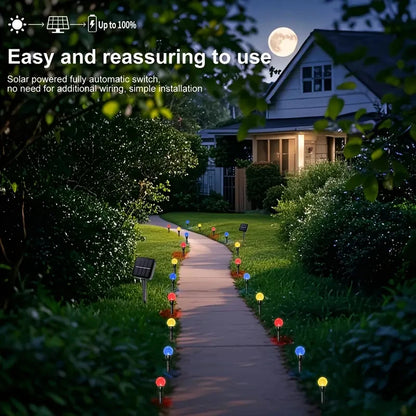 30 LED Solar Bubble Ball Lawn Lights Waterproof