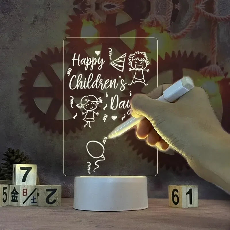 Personalized LED Lamp Acrylic Message Note Board