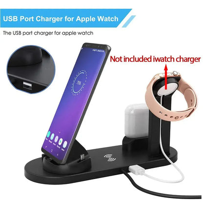 7 In 1 Wireless Charger Stand Pad For iPhone 15 14 13 12 11 X