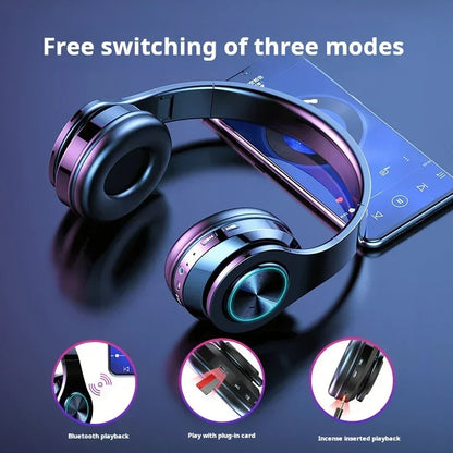 Head-Mounted Gaming Headphones Blutooth