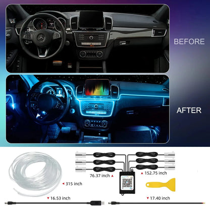LED Car Interior Ambient Strip Lights