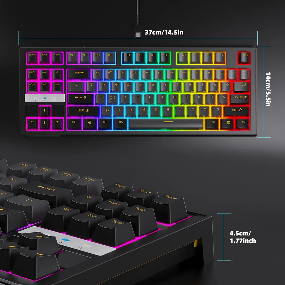 NPET 87 Keys RGB Mechanical Keyboard