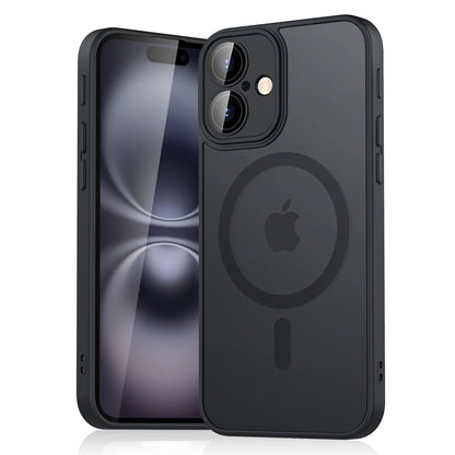 Luxury Magnetic Matte Translucent Armor Shockproof Case For iPhone