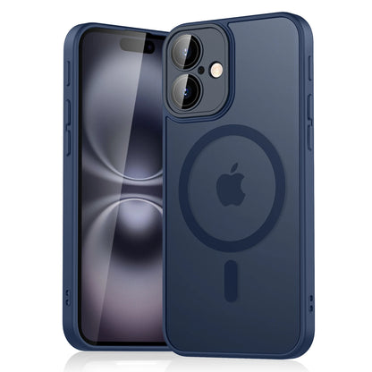 Luxury Magnetic Matte Translucent Armor Shockproof Case For iPhone