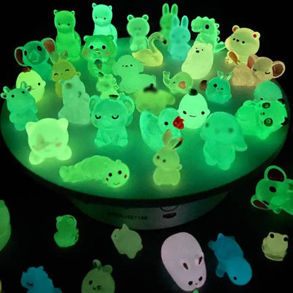 10/20/30/60PCS Glow In The Dark Mini Resin Animals