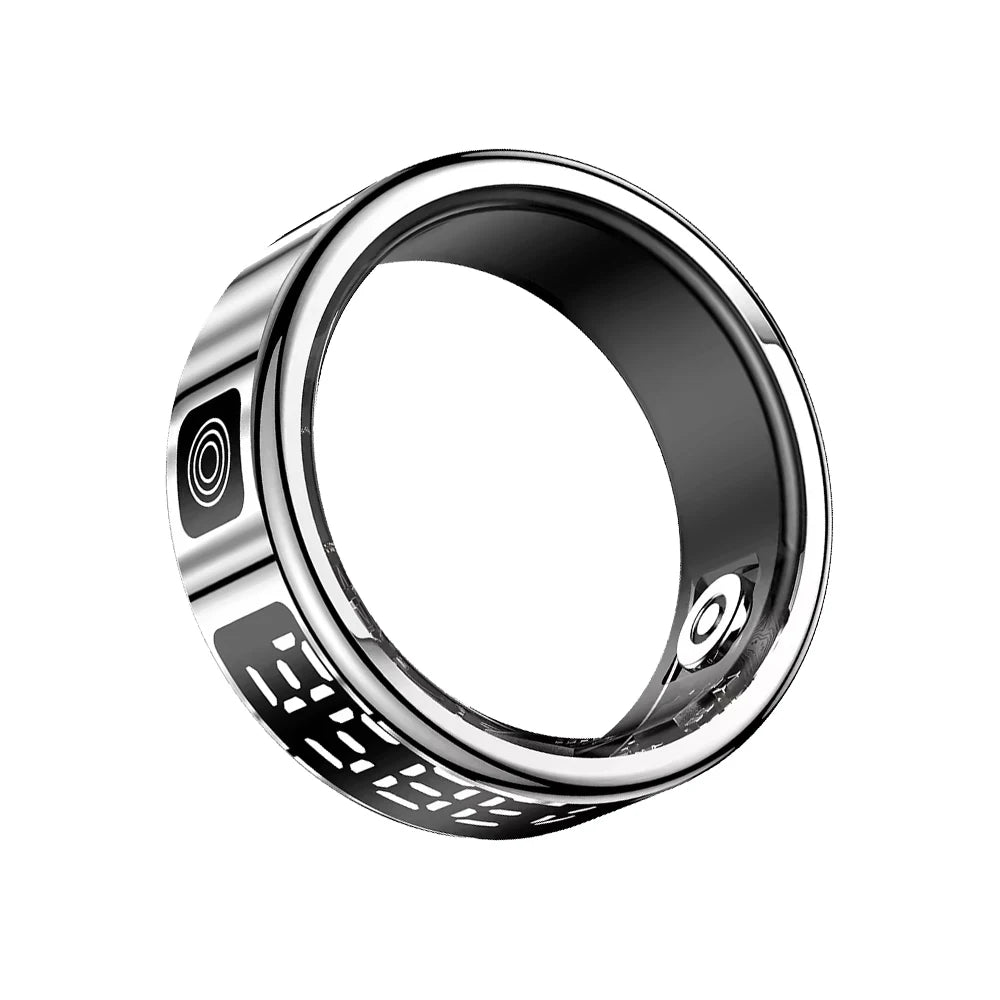 LED Display Screen Smart Ring for Heart Rate Oxygen Sleep Monitoring