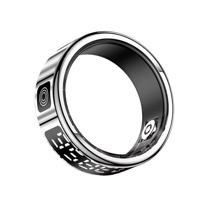 LED Display Screen Smart Ring for Heart Rate Oxygen Sleep Monitoring