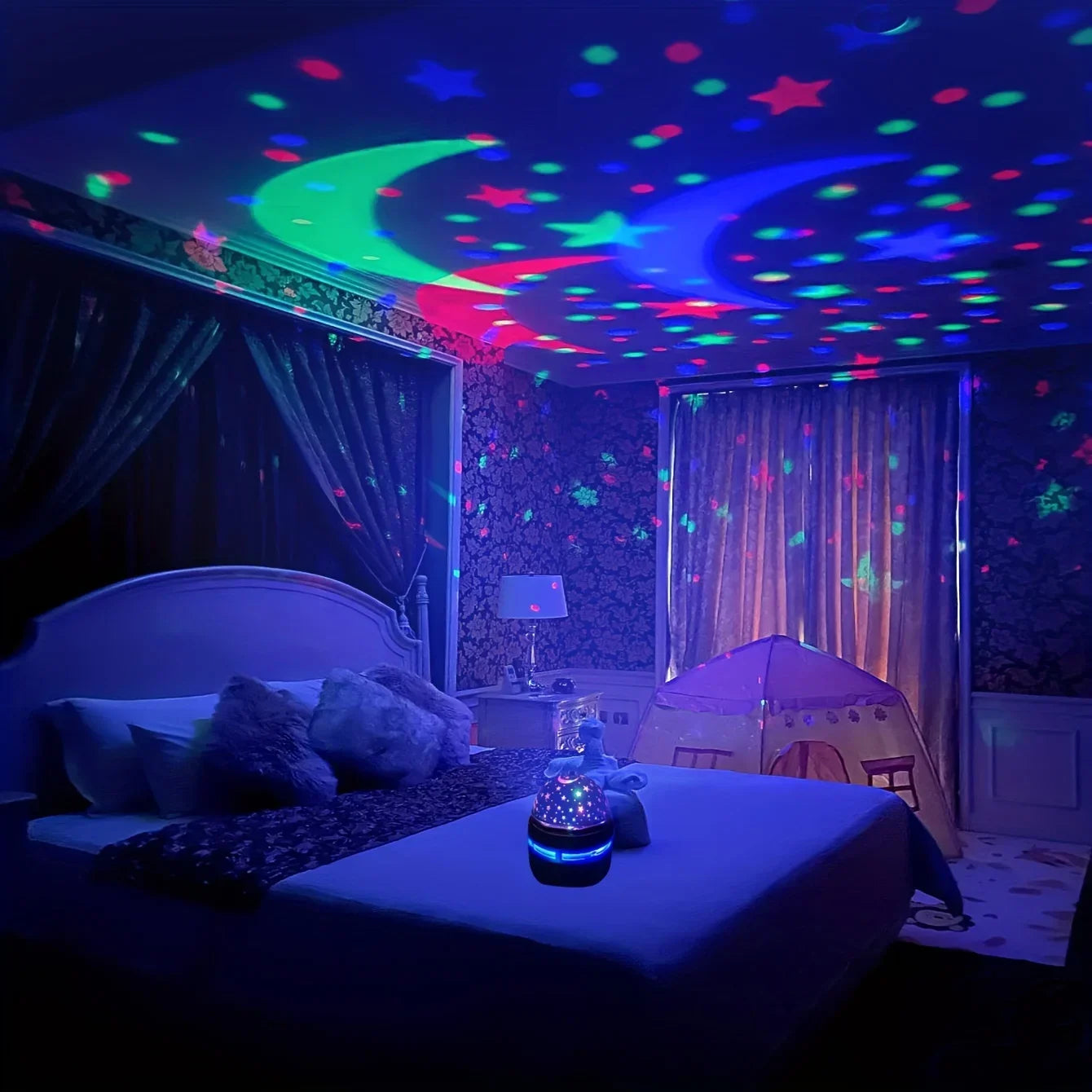 LED Starry Sky Night Lights USB Rotating Projector