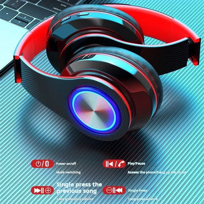 Head-Mounted Gaming Headphones Blutooth