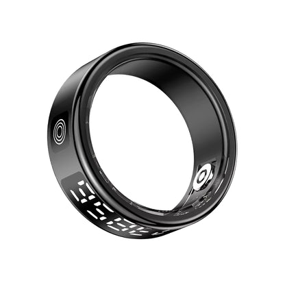 LED Display Screen Smart Ring for Heart Rate Oxygen Sleep Monitoring