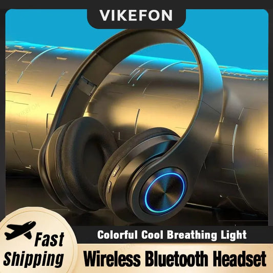 Head-Mounted Gaming Headphones Blutooth