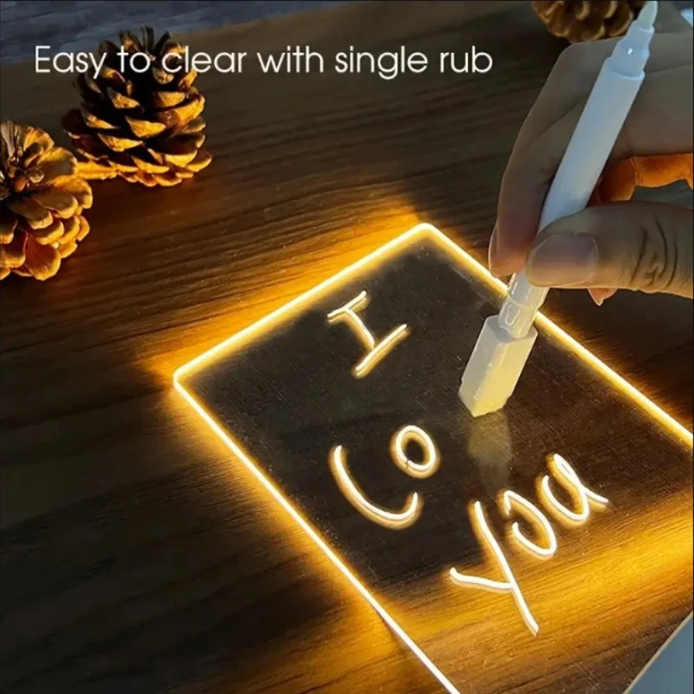 Personalized LED Lamp Acrylic Message Note Board