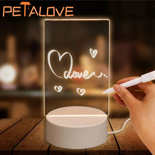 Personalized LED Lamp Acrylic Message Note Board